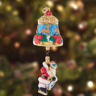 Christopher Radko SWINGING SANTA Ornament 1021369 Bell