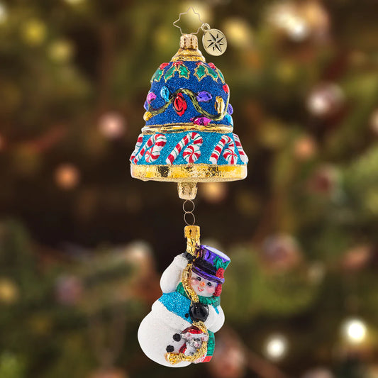 Christopher Radko FROSTY RINGER Ornament 1021370 Snowman Bell