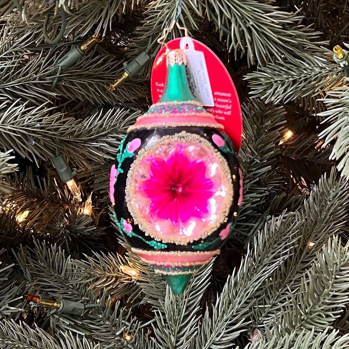 Christopher Radko Fantasia MIDNIGHT BLOSSOM DROP Ornament 1022478