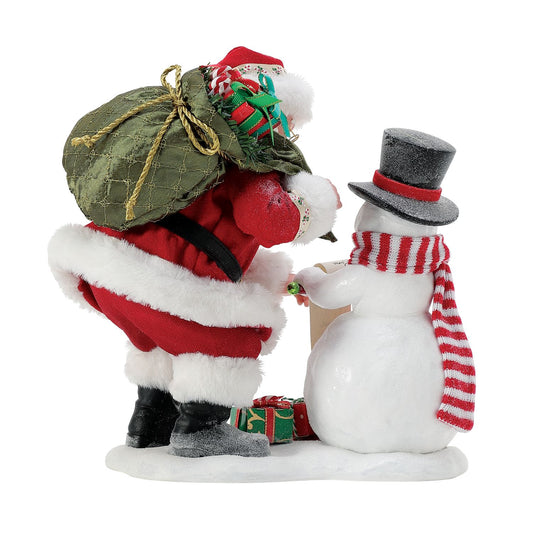 NICE LIST Dept 56 Possible Dreams Santa Snowman 6015887