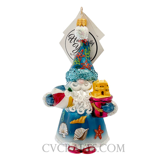 Heartfully Yours BEACH GNOME 21122 Ornament LE 270 Ocean Shell Sand