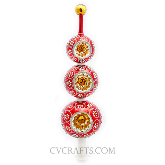 Heartfully Yours CINNABAR FINIAL 22093 Tree Topper LE 100 Red Reflector