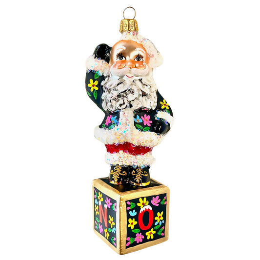 The Ornament King NOEL BLOCK Ornament 48010 Santa Folk Art 2025