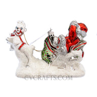 Heartfully Yours POLAR FLIGHT 21332A Ornament LE 360 Santa Sleigh Recoloration