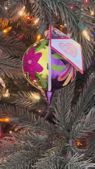 Purple and Yellow The Ornament King CANDY SPARKLER Assorted Ornament 42027B Christmas 2025