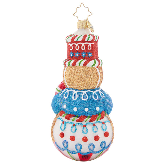 Christopher Radko SWEETEST SNOWMAN Ornament 1021345 Gingerbread Cookie Icing