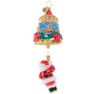 Christopher Radko SWINGING SANTA Ornament 1021369 Bell