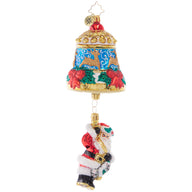 Christopher Radko SWINGING SANTA Ornament 1021369 Bell