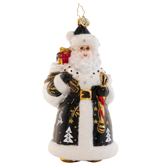 Christopher Radko LUXE SAINT NICHOLAS Ornament 1021447 Black Coat