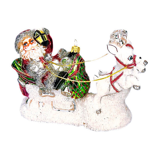 Heartfully Yours POLAR FLIGHT 21332 Ornament LE 360 Santa Sleigh Recoloration