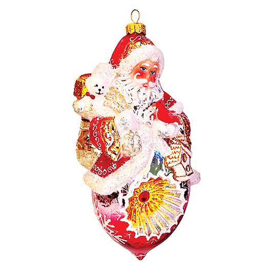 Heartfully Yours PAPA CLAUS - RED HAT 21352 Ornament LE 450 Santa Reflector