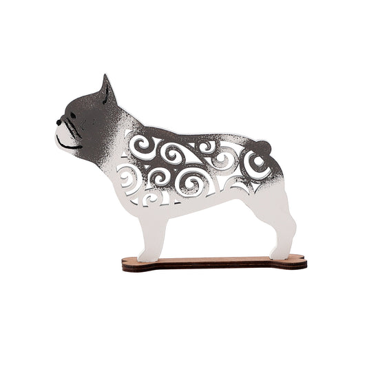 Flourish Dept 56 FRENCH BULLDOG DECOR 6008849 Wood Laser Cut Dog