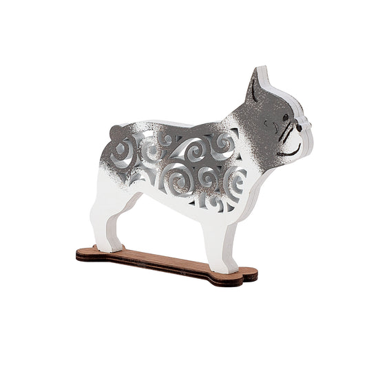 Flourish Dept 56 FRENCH BULLDOG DECOR 6008849 Wood Laser Cut Dog