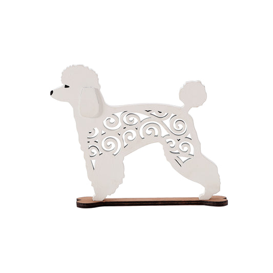 Flourish POODLE DECOR 6008851 Wood Laser Cut Dog
