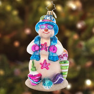 Christopher Radko BEACH DAY SNOW FRIEND Ornament 1021554 Snowman Sandman