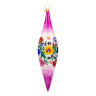Christopher Radko Fantasia PURPLE SEASON'S GLEAMINGS Ornament 1022115 Polish Drop