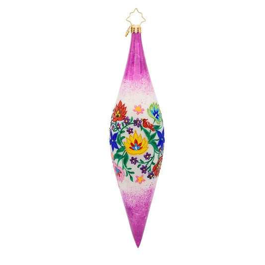 Christopher Radko Fantasia PURPLE SEASON'S GLEAMINGS Ornament 1022115 Polish Drop