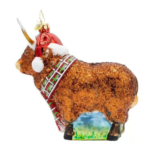 Christopher Radko HIGHLAND HOLIDAY Ornament 1022571 Christmas Highland Cow