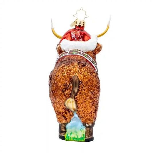 Christopher Radko HIGHLAND HOLIDAY Ornament 1022571 Christmas Highland Cow