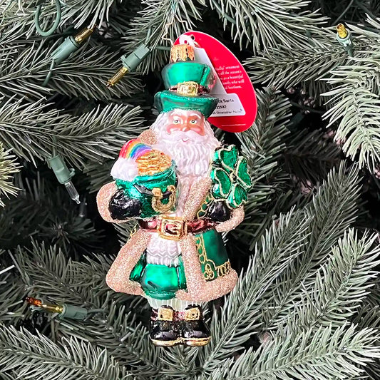 Christopher Radko SHAMROCK SANTA Ornament 1022587 St. Patrick's Day Irish