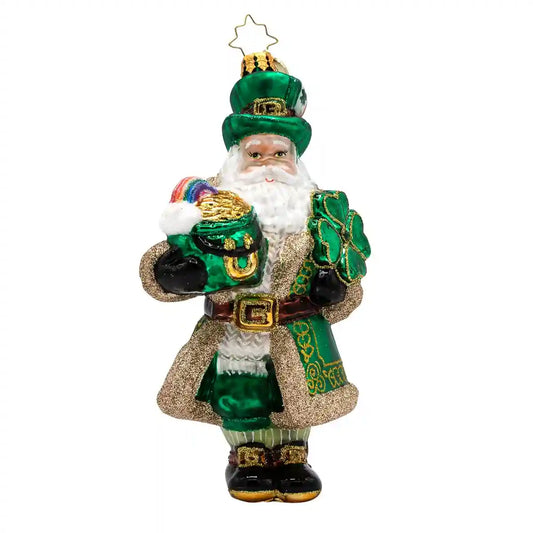 Christopher Radko SHAMROCK SANTA Ornament 1022587 St. Patrick's Day Irish