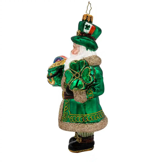 Christopher Radko SHAMROCK SANTA Ornament 1022587 St. Patrick's Day Irish