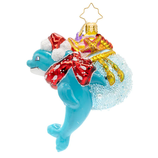 Christopher Radko HOLIDAY SPLASH Ornament 1022609 Christmas Dolphin
