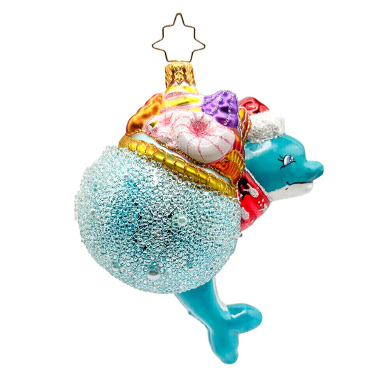 Christopher Radko HOLIDAY SPLASH Ornament 1022609 Christmas Dolphin