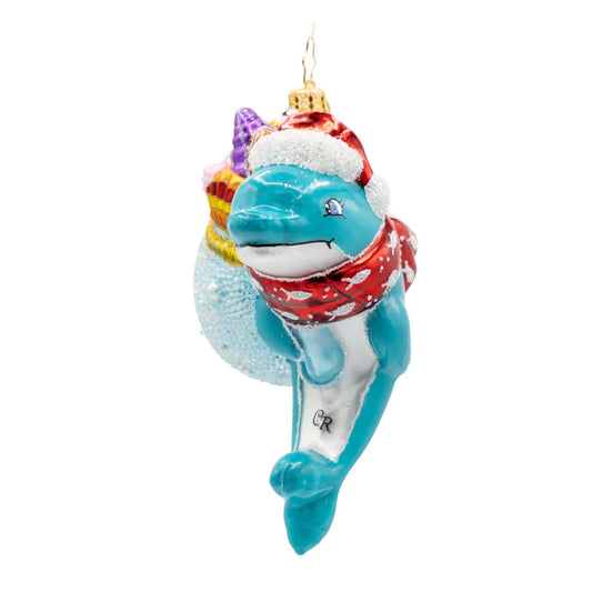 Christopher Radko HOLIDAY SPLASH Ornament 1022609 Christmas Dolphin