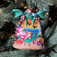 Christopher Radko SANTA'S BREEZY BREAK Ornament 1022626 Tropical Beach Santa