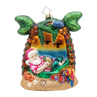 Christopher Radko SANTA'S BREEZY BREAK Ornament 1022626 Tropical Beach Santa