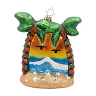 Christopher Radko SANTA'S BREEZY BREAK Ornament 1022626 Tropical Beach Santa