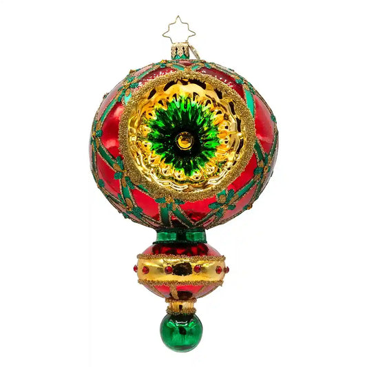 Christopher Radko Fantasia CRIMSON SPLENDOR Ornament 1022647 Red Reflector Drop