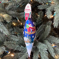 Christopher Radko Fantasia MOONLIGHT SLEIGH RIDE ICICLE Ornament 1022648 Santa Scene