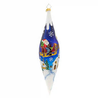 Christopher Radko Fantasia MOONLIGHT SLEIGH RIDE ICICLE Ornament 1022648 Santa Scene