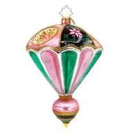 Christopher Radko Fantasia MIDNIGHT FLORAL BLOOM Ornament 1022650 Balloon Drop