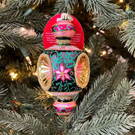 Christopher Radko Fantasia GILDED MIDNIGHT BLOOM Ornament 1022651 Reflector Drop