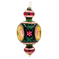 Christopher Radko Fantasia GILDED MIDNIGHT BLOOM Ornament 1022651 Reflector Drop