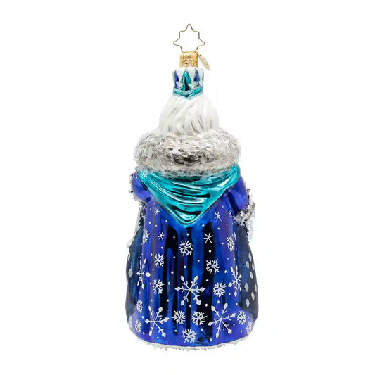 Christopher Radko FROZEN MAJESTY Ornament 1022787 Blue Santa