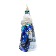 Christopher Radko FROZEN MAJESTY Ornament 1022787 Blue Santa