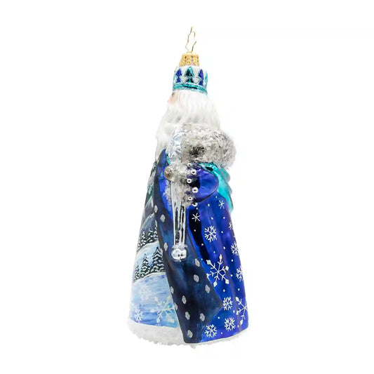 Christopher Radko FROZEN MAJESTY Ornament 1022787 Blue Santa