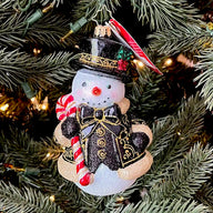 Christopher Radko THE FROSTED GENTLEMAN Ornament 1022873 Snowman Top Hat