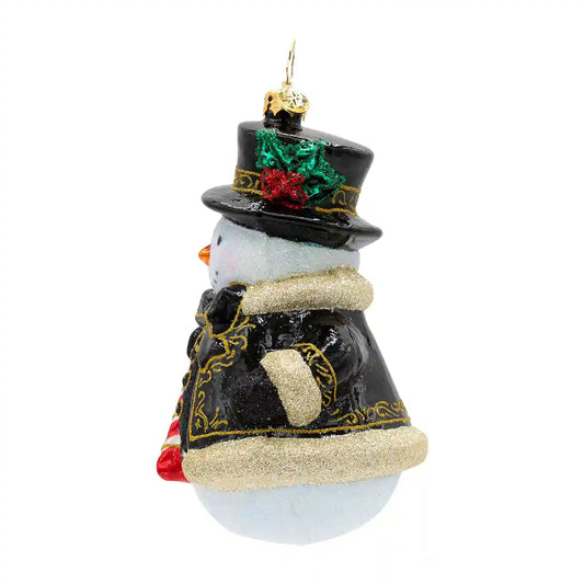 Christopher Radko THE FROSTED GENTLEMAN Ornament 1022873 Snowman Top Hat