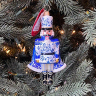 Christopher Radko CHINOISERIE MAJESTY Ornament 1022883 Blue White Nutcracker