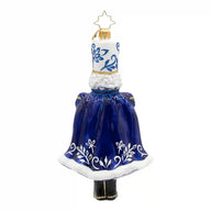 Christopher Radko CHINOISERIE MAJESTY Ornament 1022883 Blue White Nutcracker