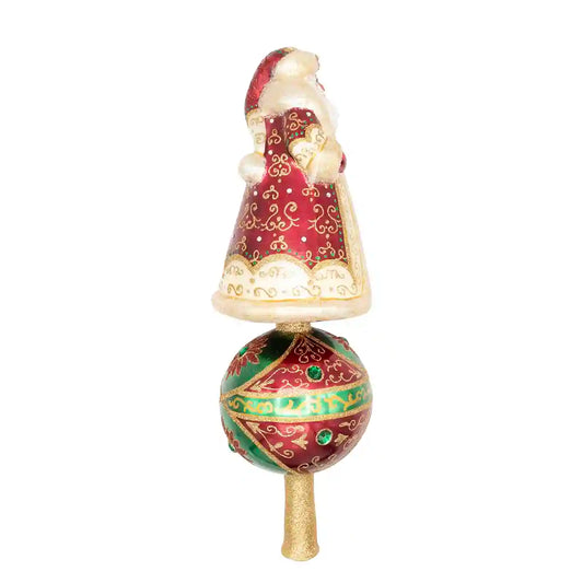 Christopher Radko CROWN OF CHRISTMAS FINIAL 1022919 Santa Tree Topper