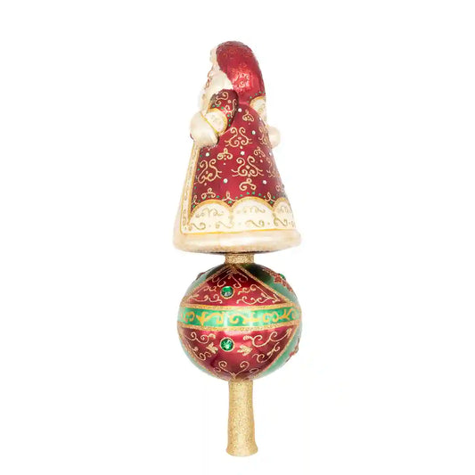 Christopher Radko CROWN OF CHRISTMAS FINIAL 1022919 Santa Tree Topper