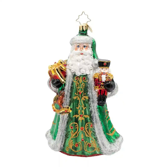 Christopher Radko THE EMERALD GIFTBEARER Ornament 1022951 Green Santa