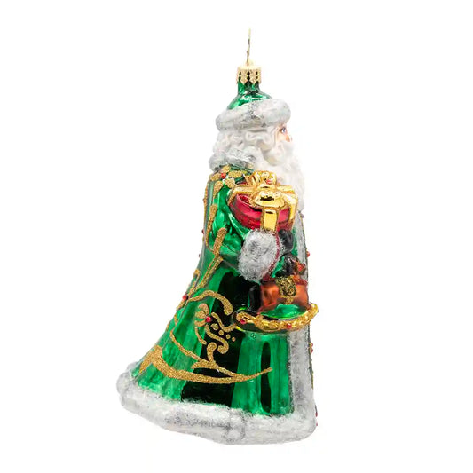 Christopher Radko THE EMERALD GIFTBEARER Ornament 1022951 Green Santa