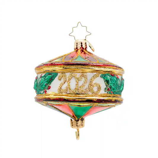 Christopher Radko REMEMBERING THE YEAR 2026 Ornament 1022957 Dated Hanger